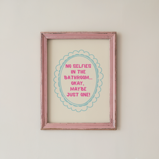 Funny Bathroom Wall Art Playful Quote Print for Half Bath