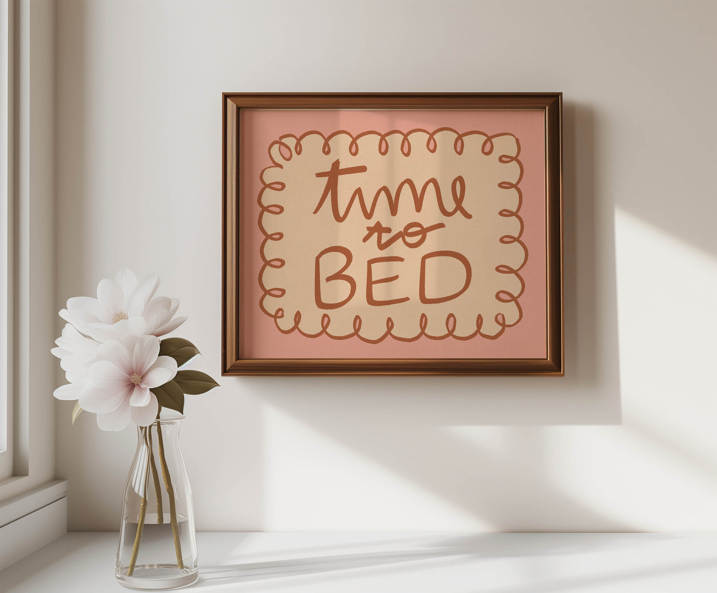 Time to Bed Typography Print