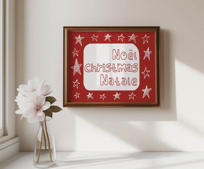 Noël Christmas Natale Holiday Print