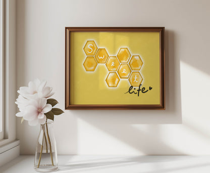 Sweet Life Honeycomb Art Print
