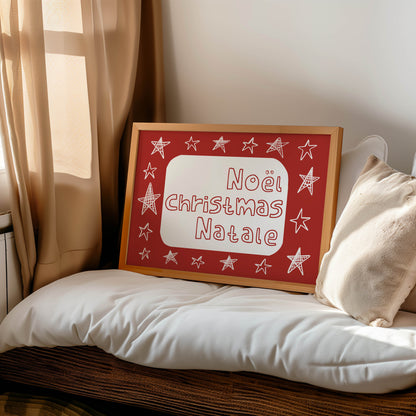 Noël Christmas Natale Holiday Print