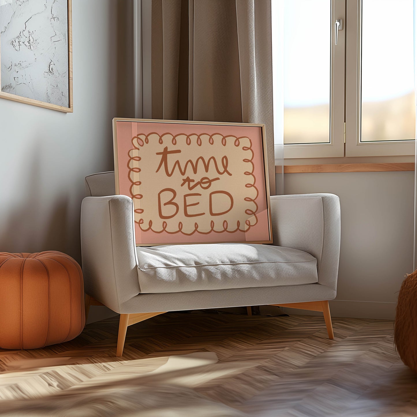 Time to Bed Typography Print