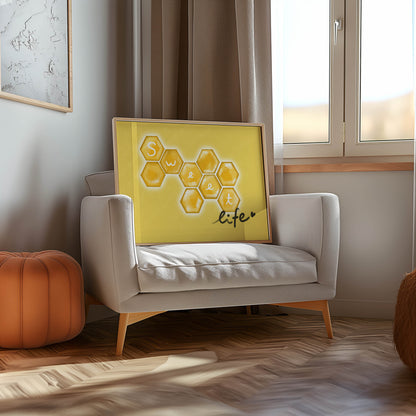 Sweet Life Honeycomb Art Print