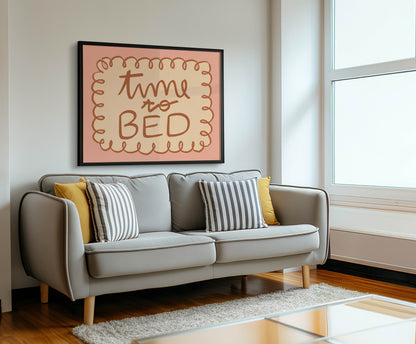 Time to Bed Typography Print