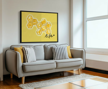 Sweet Life Honeycomb Art Print