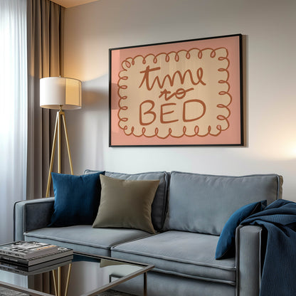 Time to Bed Typography Print