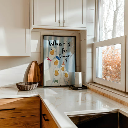 What's for Dinner? Funny Duck Kitchen Print