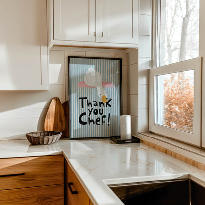 Thank You Chef Goose Kitchen Wall Art