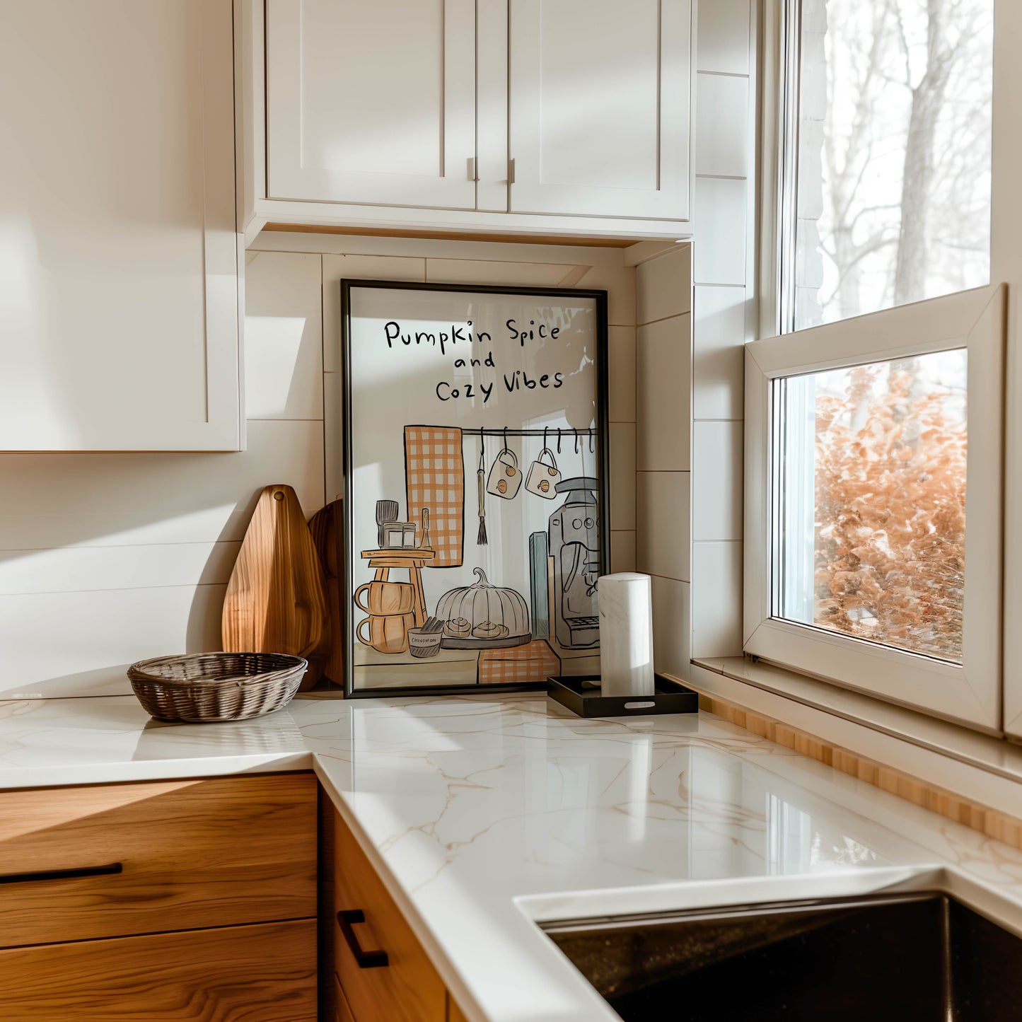 Pumpkin Spice & Cozy Vibes Kitchen Print