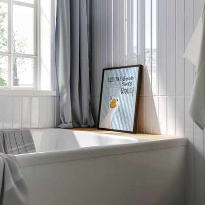Let the Good Times Roll Goose Bathroom Print