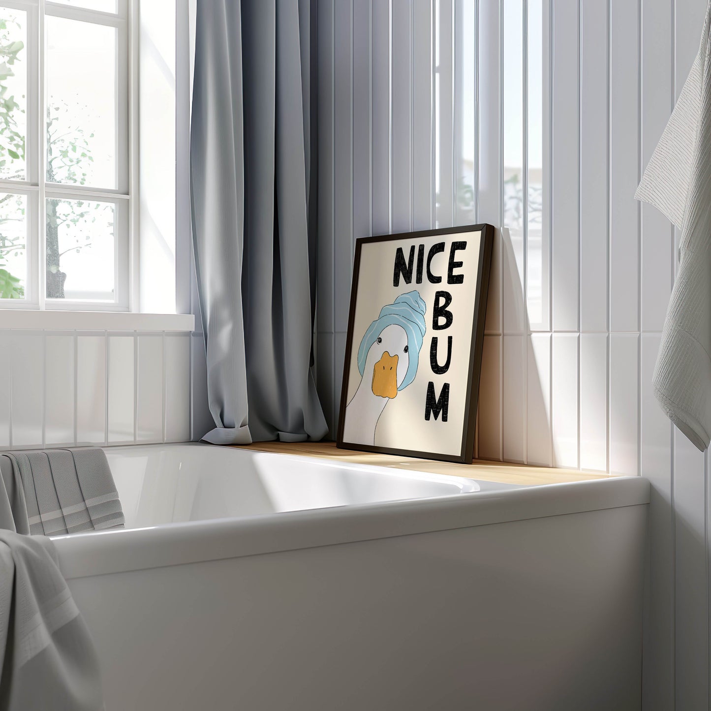 Nice Bum Duck Bathroom Print