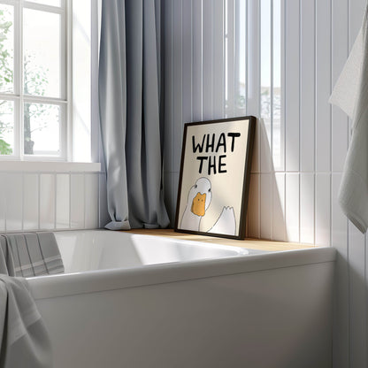 What the Duck? Funny Duck Art Print