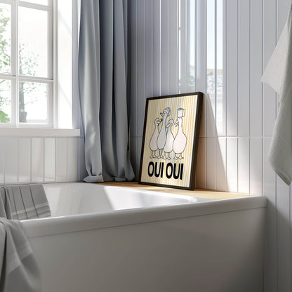 Oui Oui Bathroom Ducks Print