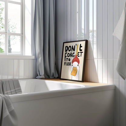 Don’t Forget to Flush Duck Print