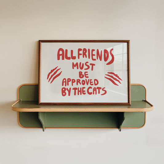 Funny Cat Wall Art Quote Entryway Decor