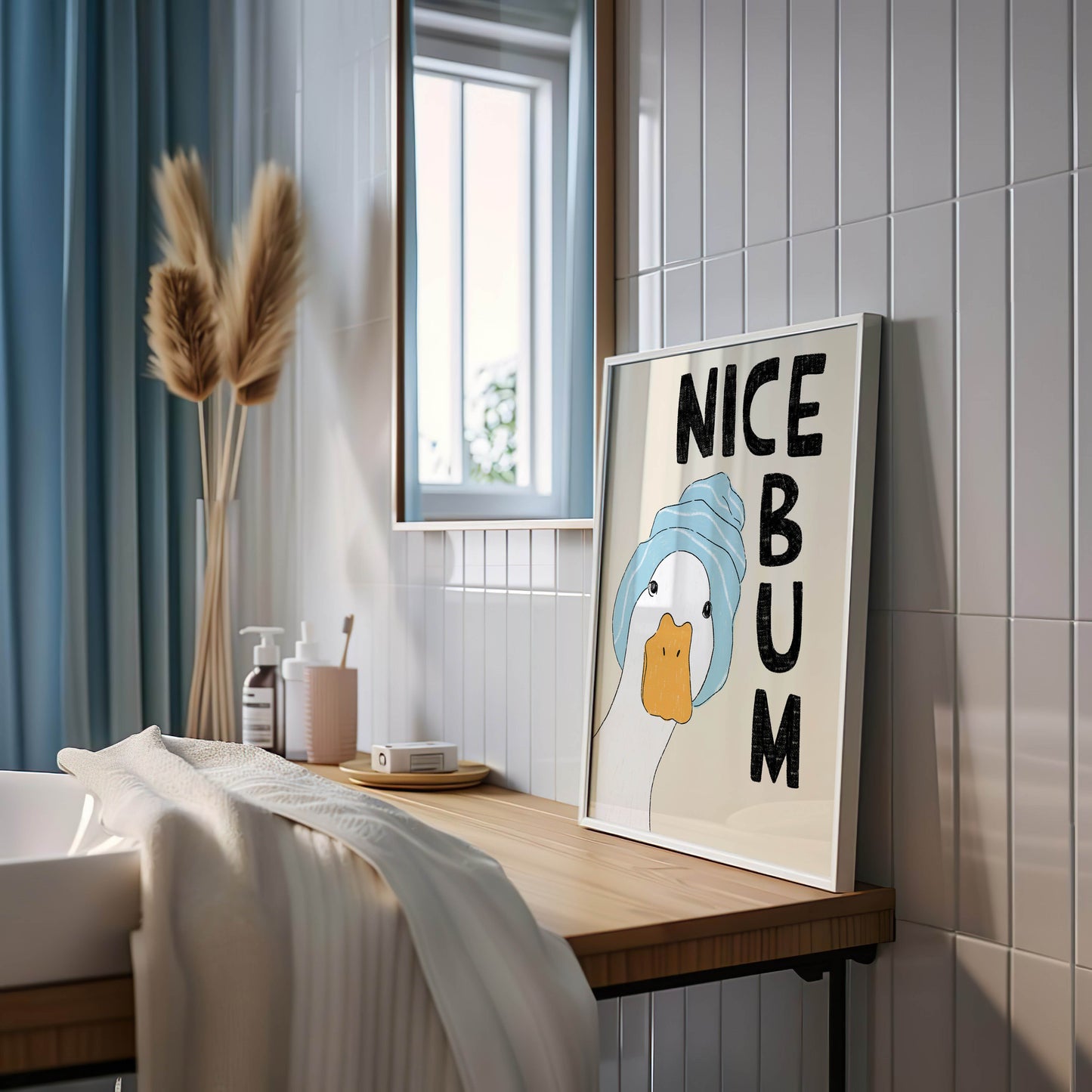 Nice Bum Duck Bathroom Print
