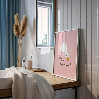 Are You Pooping Duck Bathroom Print
