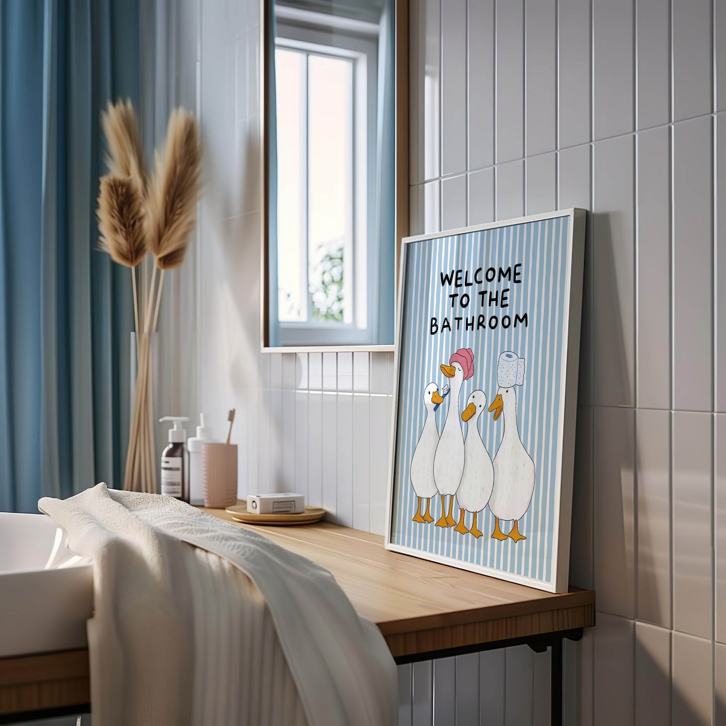 Welcome to the Bathroom Duck Print