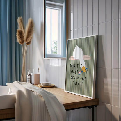 Don’t Forget to Brush Your Teeth Duck Print