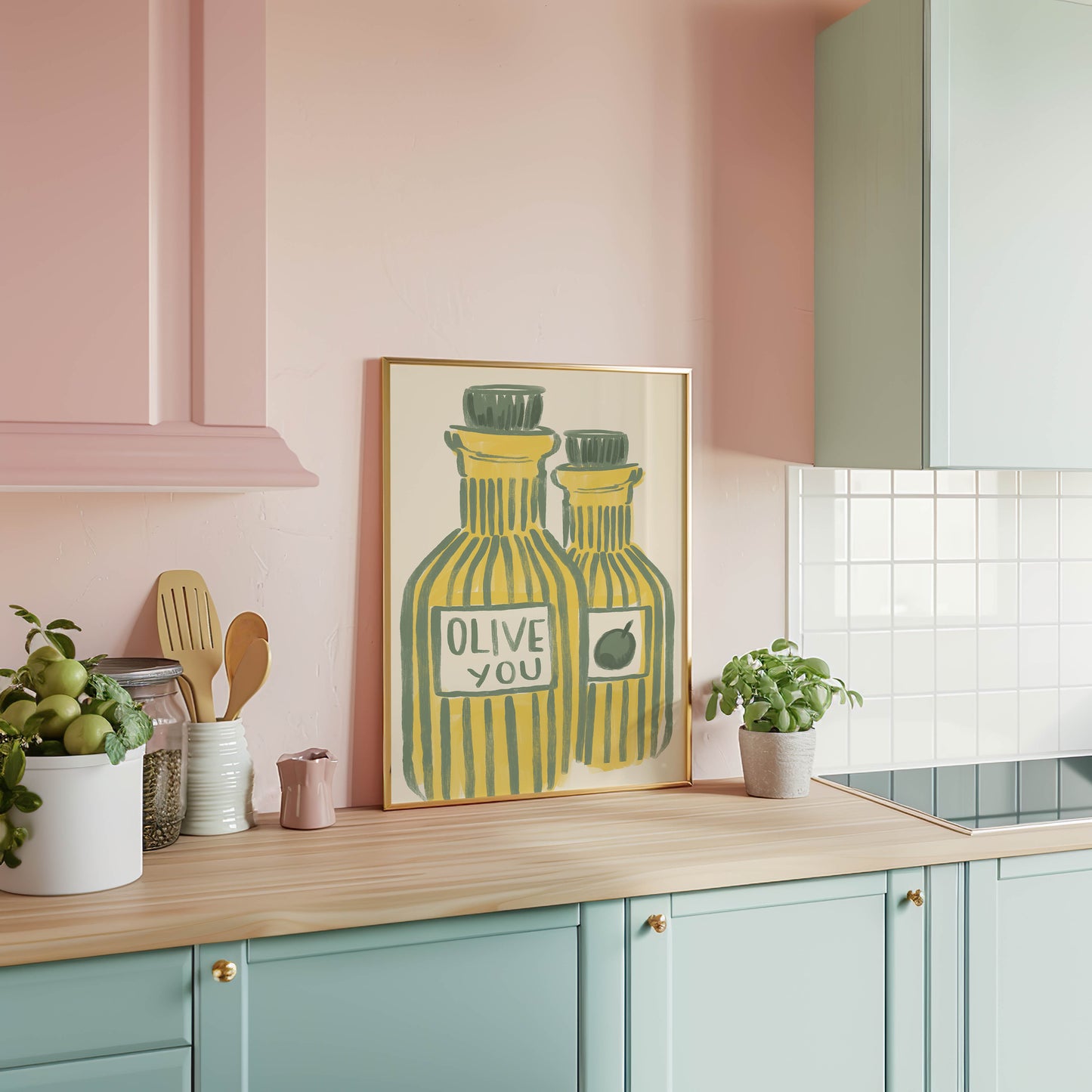 Olive You Kitchen Art Print