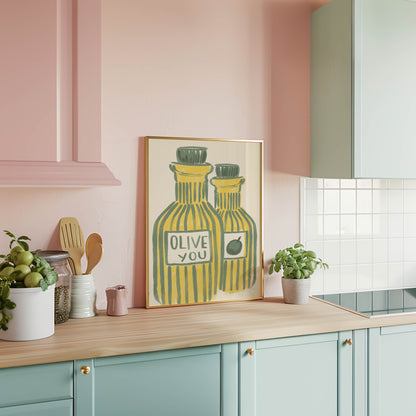 Olive You Kitchen Art Print