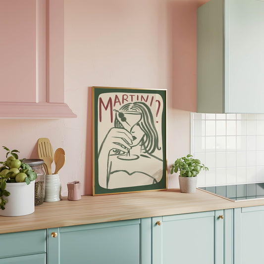 Martini Girl Kitchen Print