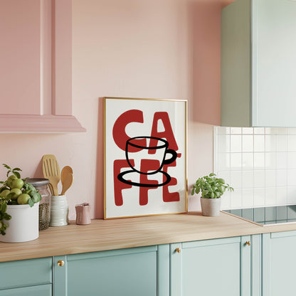 Caffè Typography Kitchen Print