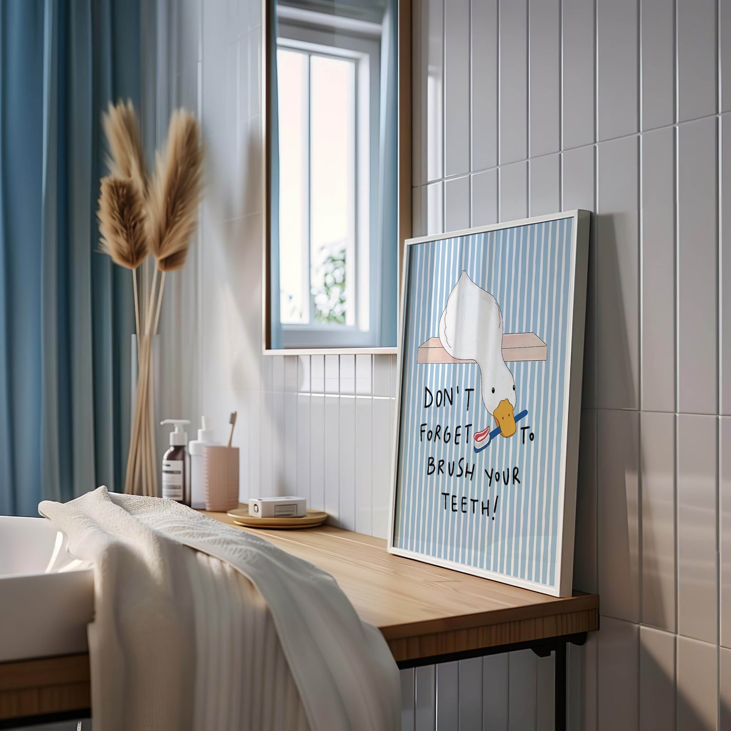Brush Your Teeth Duck Print
