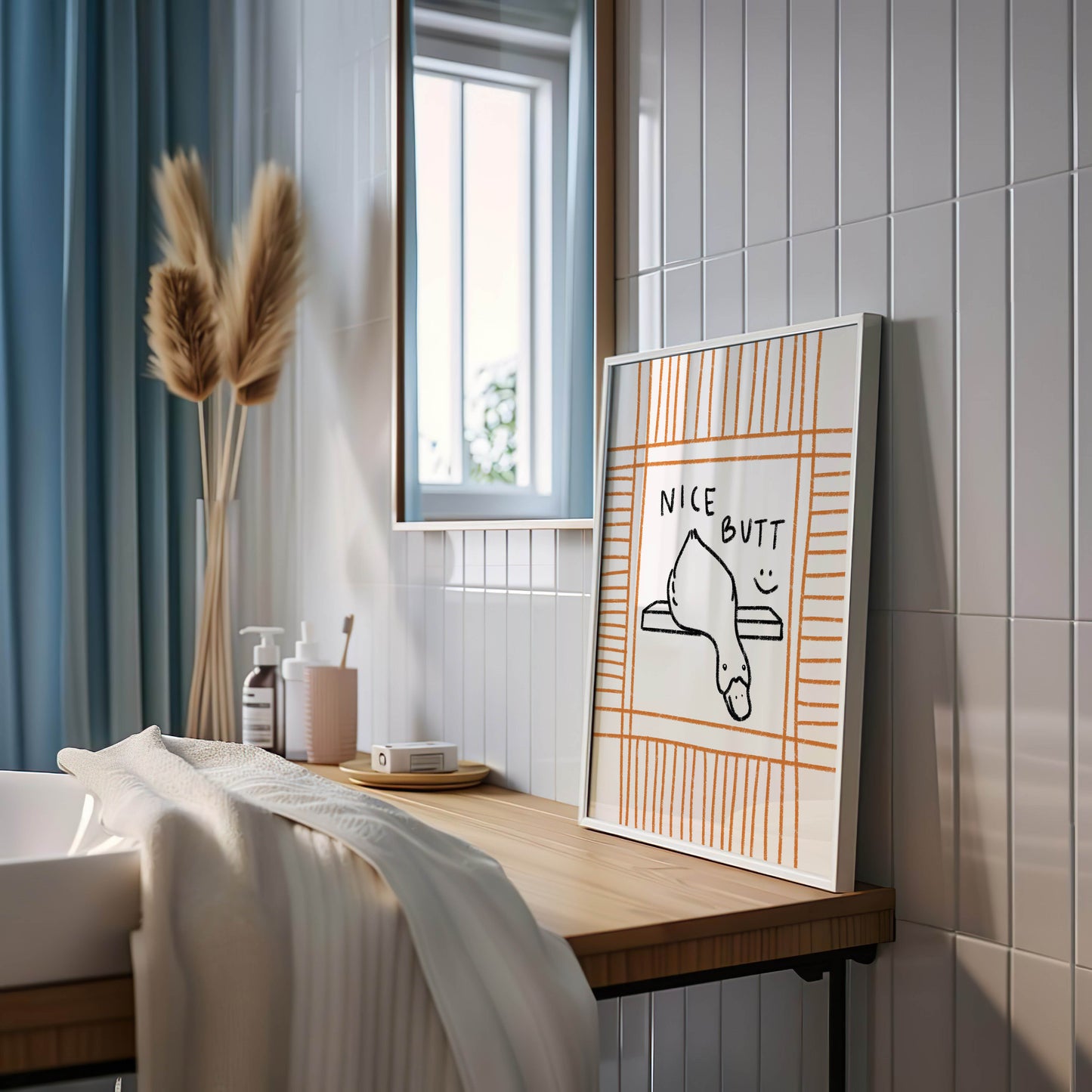 Nice Butt Duck Bathroom Wall Art