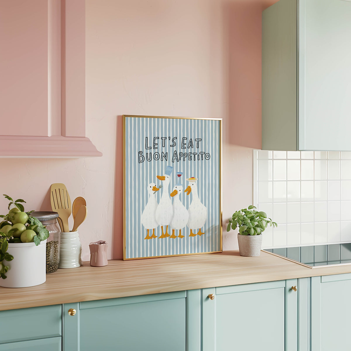 Buon Appetito Geese Kitchen Print