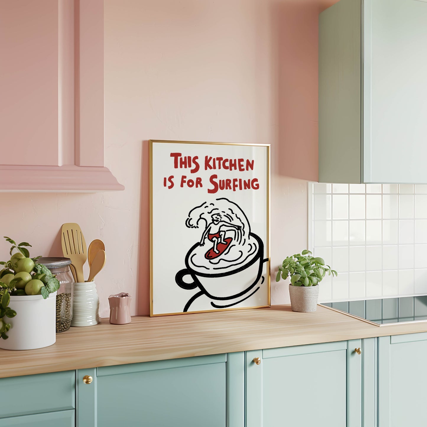 This Kitchen Is for Surfing Print