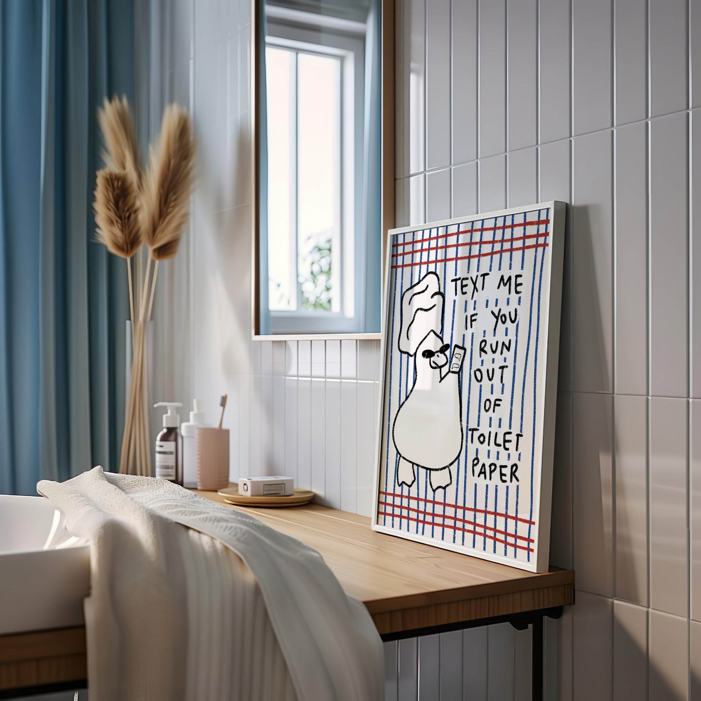 Text Me Toilet Paper Duck Print