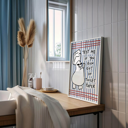 Text Me Toilet Paper Duck Print