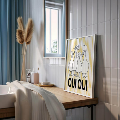 Oui Oui Bathroom Ducks Print