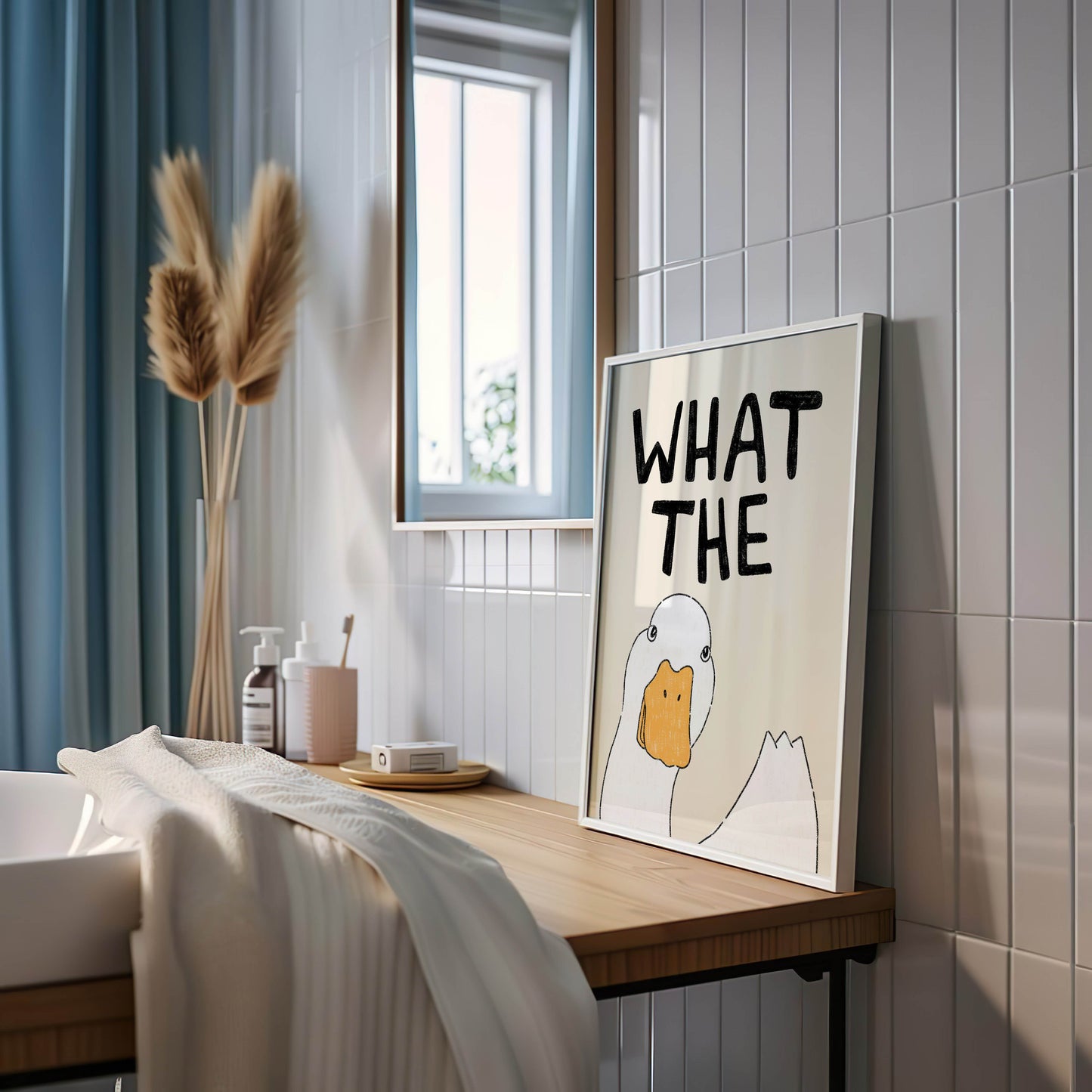 What the Duck? Funny Duck Art Print