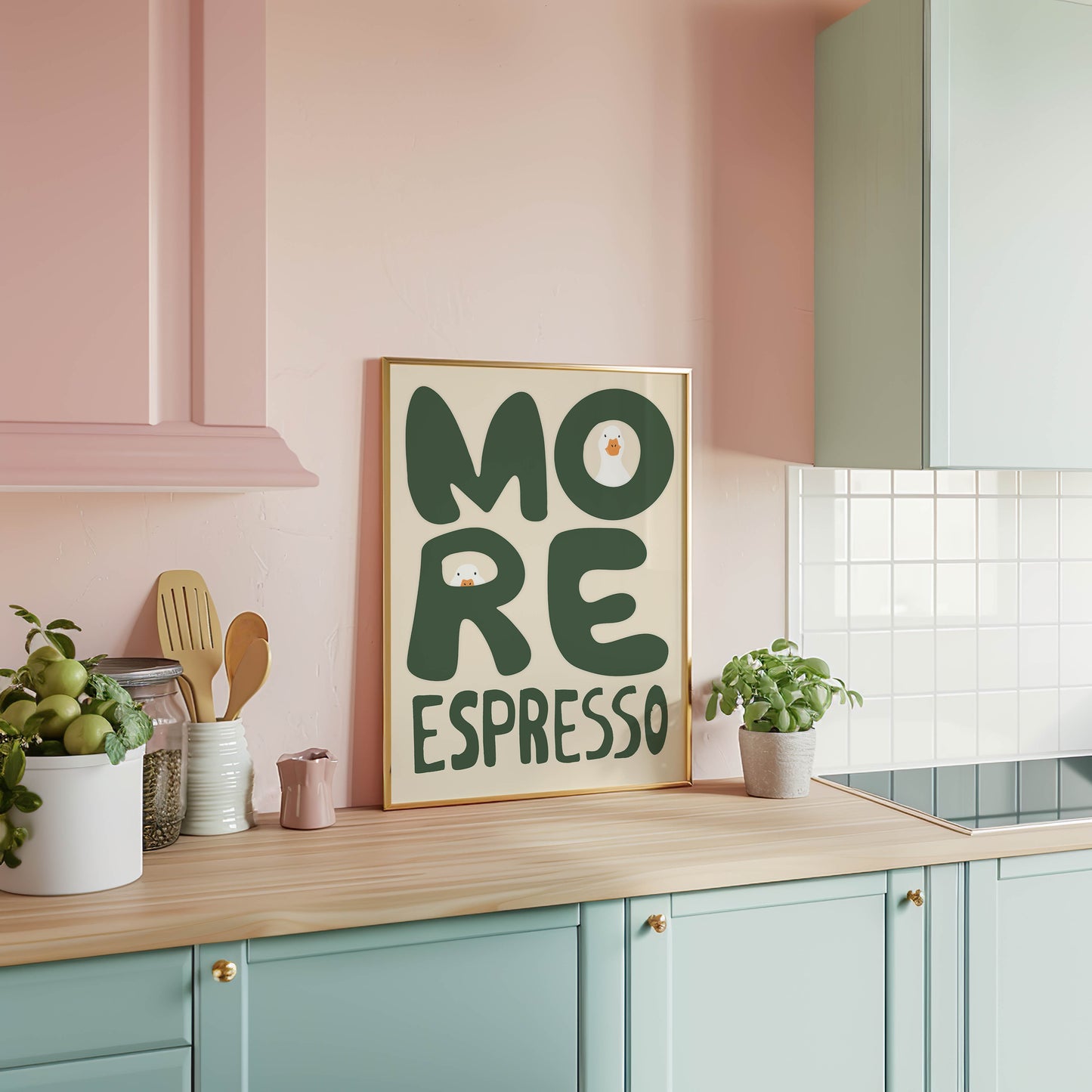 More Espresso Duck Kitchen Print