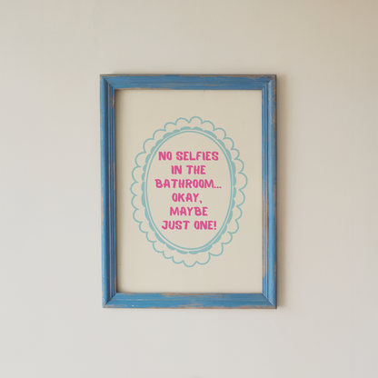 Funny Bathroom Wall Art Playful Quote Print for Half Bath