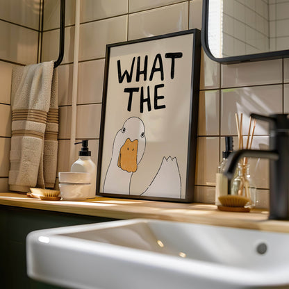 What the Duck? Funny Duck Art Print