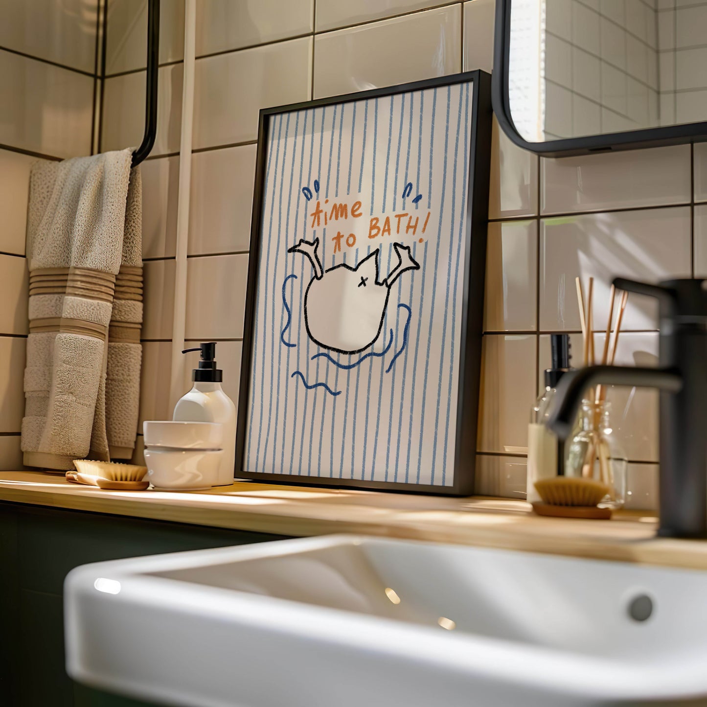 Time to Bath Duck Print