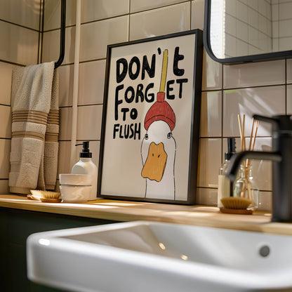 Don’t Forget to Flush Duck Print