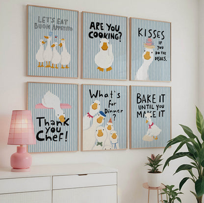 Thank You Chef Goose Kitchen Wall Art