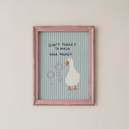 Goose Bathroom Wall Art Set
