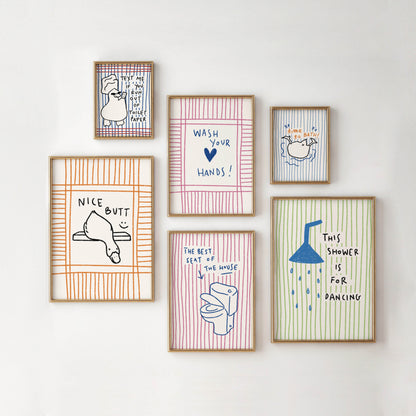 Text Me Toilet Paper Duck Print