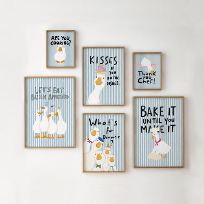 Thank You Chef Goose Kitchen Wall Art