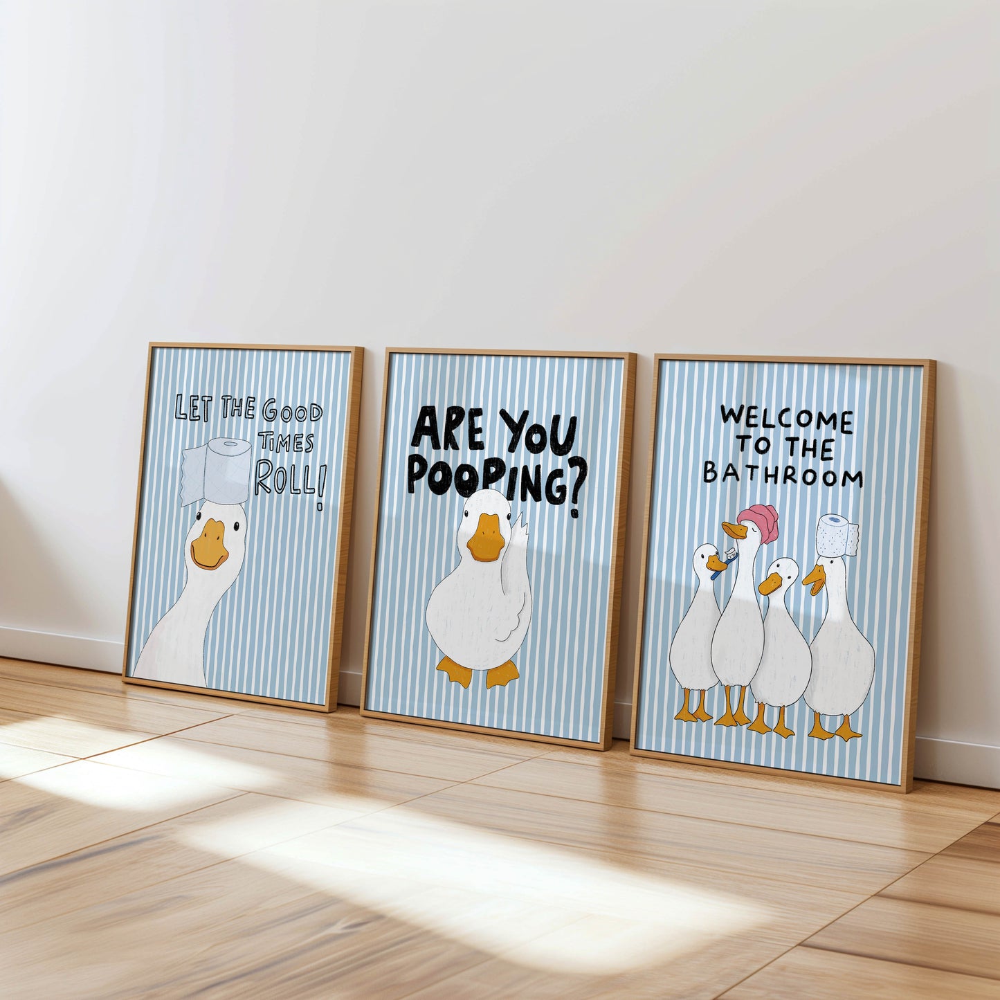 Let the Good Times Roll Goose Bathroom Print