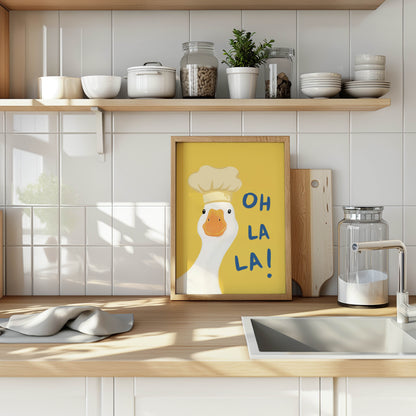 Oh La La Chef Goose Print
