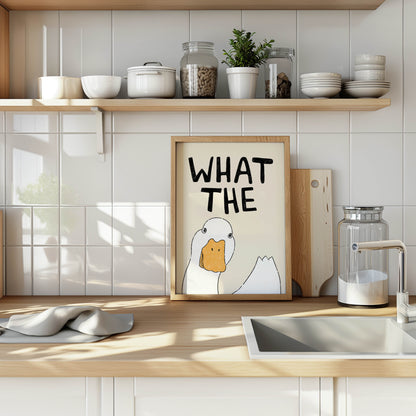 What the Duck? Funny Duck Art Print
