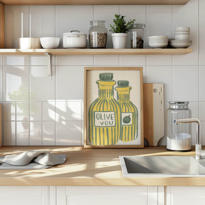 Olive You Kitchen Art Print