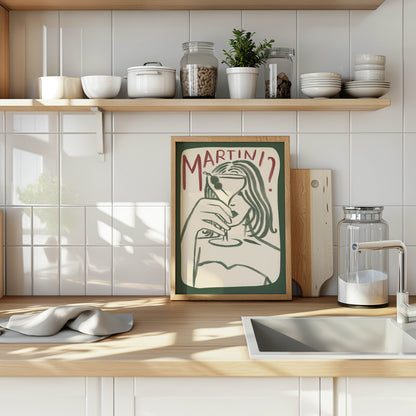 Martini Girl Kitchen Print