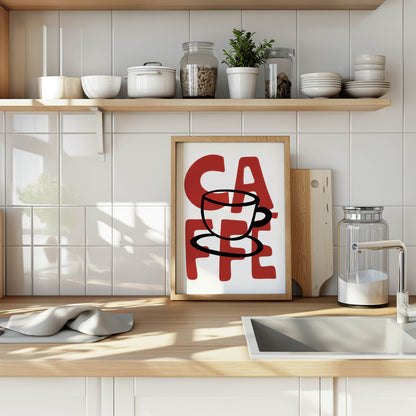 Caffè Typography Kitchen Print